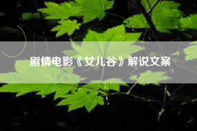 剧情电影《女儿谷》解说文案